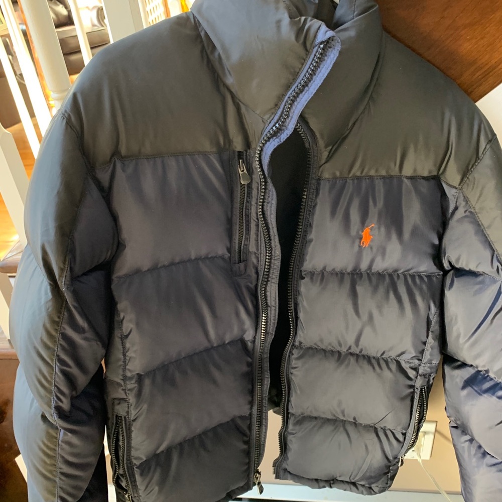 men’s brand new polo navy winter jacket.RL250